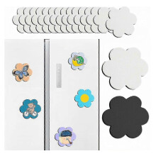 (As show, One size) 15Pcs CanvasBoards ForPainting Magnetic Canvases Boards DIY Decorative Magnets Painting Crafts Gifts(3in,Flower Shape)