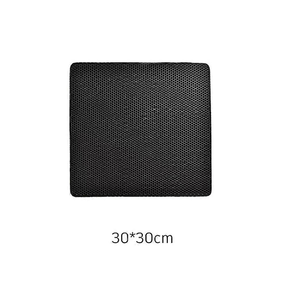 (40X50, One size) Double-layer Cat Litter Pad Washable Non-slip Pet Litter Pad Trapping Foldable Easy Clean Detachable Cat Cleaning Accessories