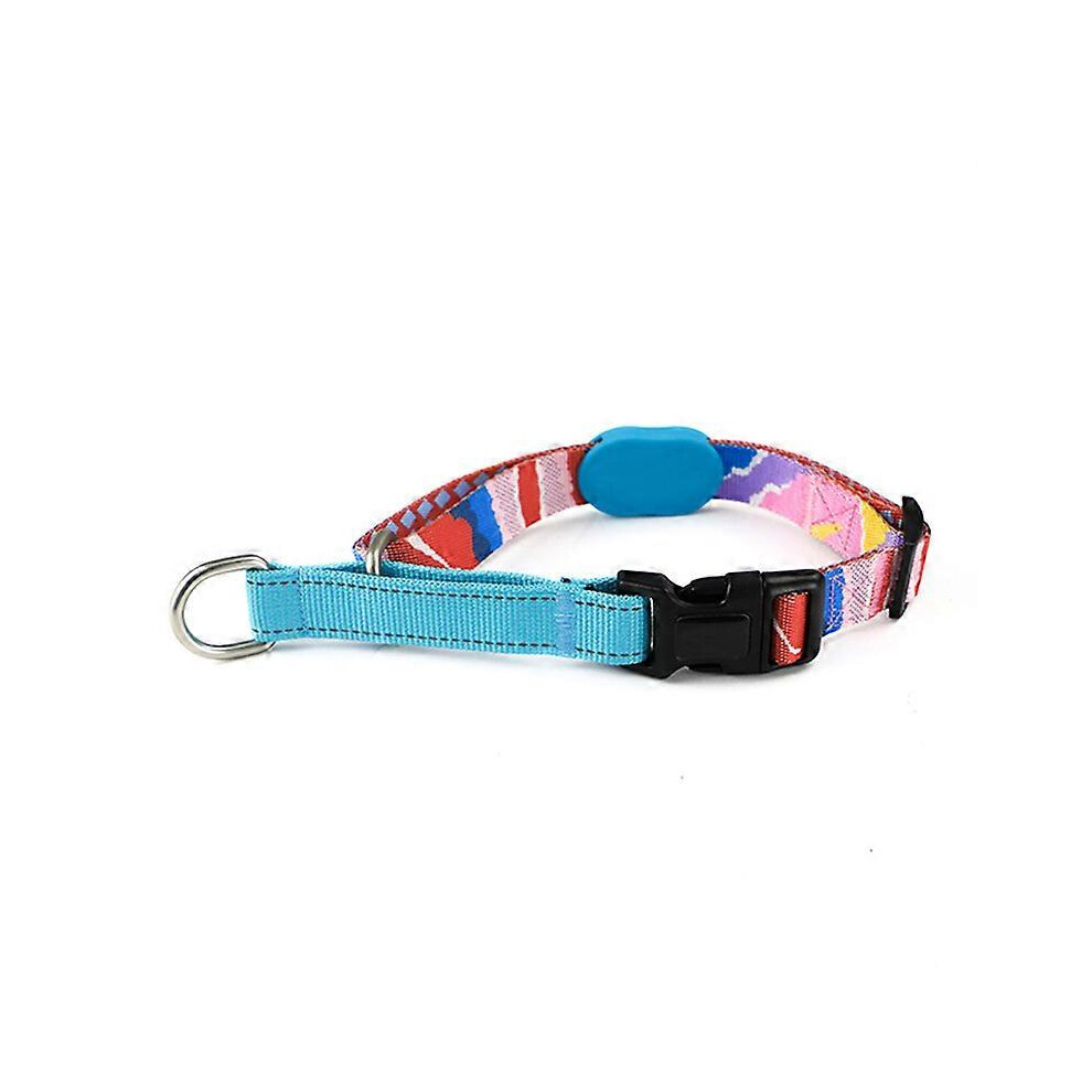 (M  35-45cm Neck, Sunrise) Slip Collar Dog Martingale Reflective Strong Choker Training Collar Dog For Small Big Dogs Anti Pull Plaid Nylon Adjustable