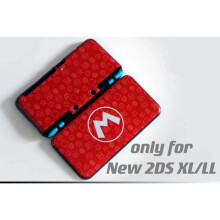 (M Red) Snap on Case Cover Shell for New 2DS XL/LL Double Sides Designs New
