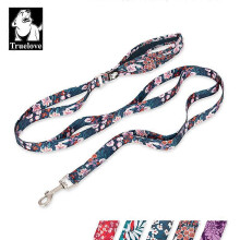 (M 2.0X140cm, NavyBlue) Nylon Dog Leash Belt Pattern Double Handle Padded For Running Print Training Leash Lead For Big Small Dog Heavy Duty