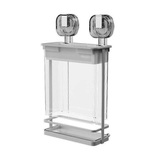 (White)Iron Suction Cup Chopstick Holder Wall Mounted Large Capacity Chopsticks Storage Box Space Saving Moisture-proof Chopstick Cage