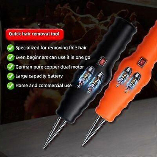 (EU PLUG, Rechargeable) Electric Poultry Feather Plucker Plug in/Rechargeable Small Chicken Plucker Machine 1