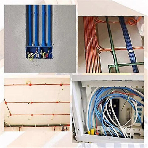 (Wire Threader C) Electrical Spring Wire Threader, Wire Lead Threading Device Tool Fish Tape Faste 2
