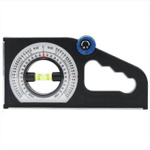(magnetised, Black) Emboadlie Portable Mechanical Inclinometer, Scale Rotary Pitch Finder with Level