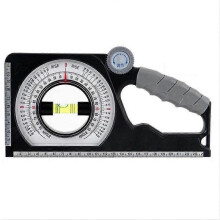 (Highly magnetic, Black) Emboadlie Portable Mechanical Inclinometer, Scale Rotary Pitch Finder with Level