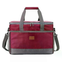(A6, Burgundy  25L) Soft Cooler Bag with Hard Liner Large Insulated Picnic Lunch Bag Box Cooling Bag for Camping BBQ Family Outdoor Activities