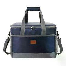 (A4, Navy  15L) Soft Cooler Bag with Hard Liner Large Insulated Picnic Lunch Bag Box Cooling Bag for Camping BBQ Family Outdoor Activities