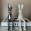 (White) Sitting Bunny Figurine Statue,Ceramic Rabbit Showpiece,Crafts Collectible 2