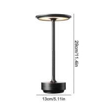 (SILVER) Cordless Table Lamp Dimmable Waterproof Metal Usb Rechargeable Table Lamps