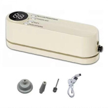 (White) Mini Food Saver Vacuum Sealer Machine,Cordless Rechargeable Sealer Digital