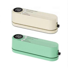 (Green) Mini Food Saver Vacuum Sealer Machine,Cordless Rechargeable Sealer Digital