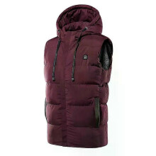 (37*25*10, Wine Red 3XL) 7 Zones Heated Vest Electric Heated Jackets Men Women Sportswear Heated Coat Heat Coat USB Heating Jacket For Camping