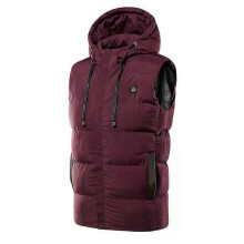 (37*25*10, Wine Red M) 7 Zones Heated Vest Electric Heated Jackets Men Women Sportswear Heated Coat Heat Coat USB Heating Jacket For Camping
