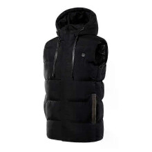 (37*25*10, Black XL) 7 Zones Heated Vest Electric Heated Jackets Men Women Sportswear Heated Coat Heat Coat USB Heating Jacket For Camping