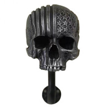 (Style 1) Motorcycle Skull Helmet Holder Wall Mount, Multi-uses Removable Skull/beard Helmet Rack, Resin Crafts Helmet Stand