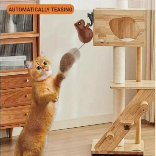 Jumping Squirrel Cat Toy,Rechargeable Hanging Squirrel Cat Toy,Interactive Toys 1