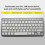 (Black) RYRA Mini Wireless Tablet Keyboard Bluetooth Universal For Tablet ipad cell phone iOS Android Windows 5