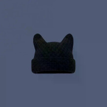 (A3) New Japanese Streetwear Harajuku Beanie Little Devil Striped Knitted Hat Women Girls Autumn Winter Cute Cat Ears Cap