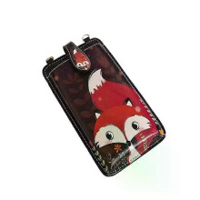 (A10, 10) New Fashion Lady Cell Phone Bag Shoulder Bag PU Retro Cute Printing Messenger Small Square Bag Shoulder Pocket Wallet Pouch Case