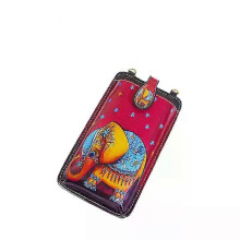 (A9, 09) New Fashion Lady Cell Phone Bag Shoulder Bag PU Retro Cute Printing Messenger Small Square Bag Shoulder Pocket Wallet Pouch Case