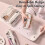 (Gray) Leather 4 in 1 Roll Up Large Capacity Compact Waterproof Foldable Cosmetic Bag 2