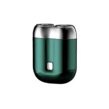 (Green) Double-headed Mini Magnetic Shaver Type-C Charging Silent Washable Electric Shaver Portable Men Women Electric Razor New