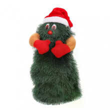 16/20/24cm Christmas Tree Plush Toy 360 Degree Rotation Christmas Tree Electric Toys Dancing Singing Doll Toys for Children