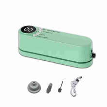 (Green) Mini Food Saver Vacuum Sealer Machine,Cordless Rechargeable Sealer Digital