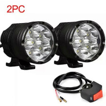 (14*11*10.5, C2) Universal 6LED Headlight LED Motorcycle Motorbike Scooter 9000LM Spotlight Waterproof Fog Spot Motos Bulb 12V-80V