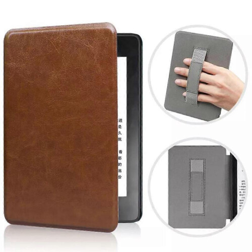 (Brown) Slimshell Case for 7" Kindle Paperwhite (12th generation)  Premium PU Cover