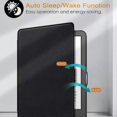 (Black) Slimshell Case for 7" Kindle Paperwhite (12th generation)  Premium PU Cover 1