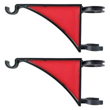 (red) Hangs EZ Fence Post Hanger, Flower Baskets Easy Clamp-On Bracket