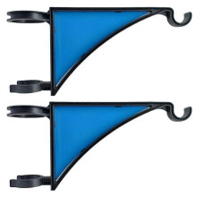 (blue) Hangs EZ Fence Post Hanger, Flower Baskets Easy Clamp-On Bracket