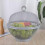 (green) Fruit Fly Proof Fruit Bowl, Large Capacity Mesh Fruit Basket with Lid Cover 4