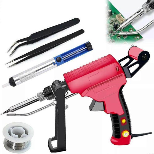 (red) Household Constant Temperature Electric Soldering Iron Automatic Soldering Set