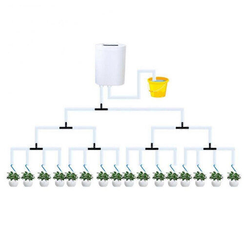 (12 heads) Automatic Timer Waterers Drip Irrigation 16/12/8/4/2 Pump Self-Watering Kits