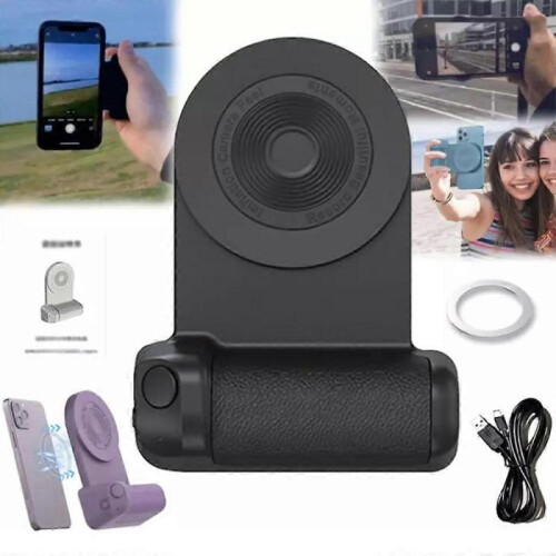 (Top configuration, Peacock Green) Photoklick Camera Grip,Magnetic Camera Handle Bluetooth Bracket 1