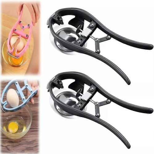 (Pink) Multifunctional 2 in 1 Egg Opener,Egg Shell Opener Egg Separator For Raw Eggs