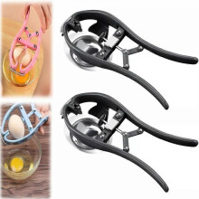 (black) Multifunctional 2 in 1 Egg Opener,Egg Shell Opener Egg Separator For Raw Eggs
