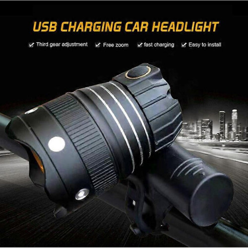 30000LM Rechargeable LED MTB Bicycle Light Racing Bike Front Headlight Set 1