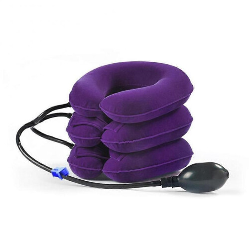 Inflatable Cervical Collar Neck Relief Traction Brace Support Stretcher Device