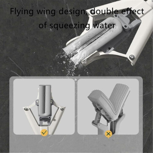 Hand-Washable Collodion Mop, Folding Sponge Mop, Self-Squeezing Mop 2