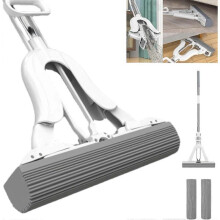 Hand-Washable Collodion Mop, Folding Sponge Mop, Self-Squeezing Mop