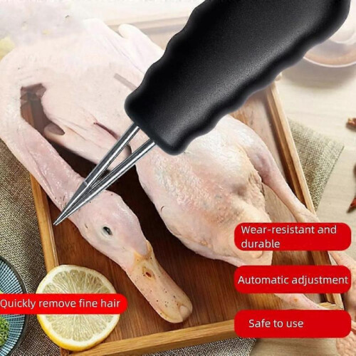 (Plug in models, black EU Plug) Electric Poultry Feather Plucker Rechargeable Small Chicken Plucker Machine 1