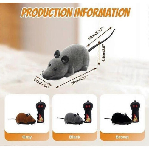 (Grey) Interactive Automatic Moving Mouse Toys with Squeaky Sound,Interactive Cat Toys 1