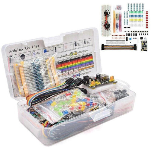 Electronic Component Starter Wire Breadboard LED Buzzer Resistor Transistor Kit 2