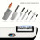 (Orange, 1pc) Rechargeable Electric Knife Sharpener, Multifunctional Fully Automatic Small Knife Sharpener, Household Kitchen Gadget 3