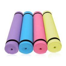 (orange) 2pcs Extra Long Yoga Mat 173cm x 60cm Fitness Camping Exercise Pilates with Strap Bag