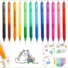 (pet) Multi-Color Erasable Gel Pen, 12 PCS Upgraded Fine Point 0.5mm Erasable Gel Pens